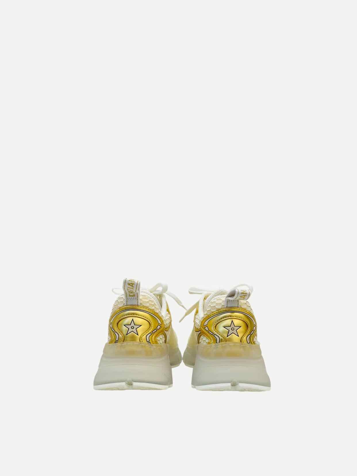 CHRISTIAN DIOR Vibe White & Gold Size EU 35 Sneakers