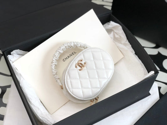 CHL - Vanity Case Shiny Gold White Bag For Women 9.5cm/3.7in
