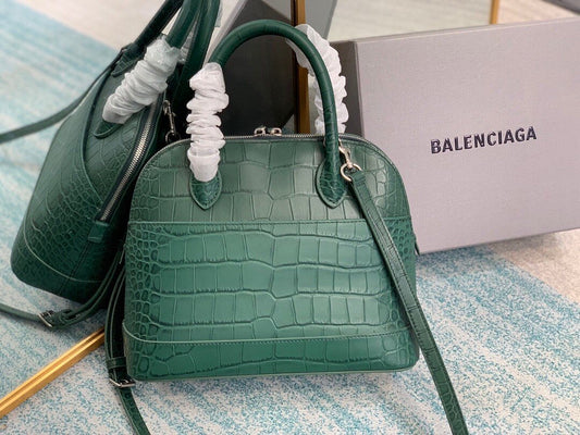 BLN-Ciaga Ville XXS Handbag In Dark Green, For Women,  Bags 8.6in/22cm