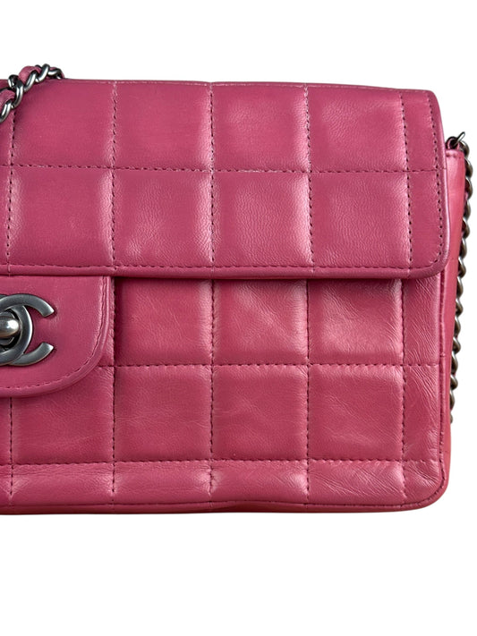 Chanel Pink CC 2002 Chocolate Bar Chain Flap