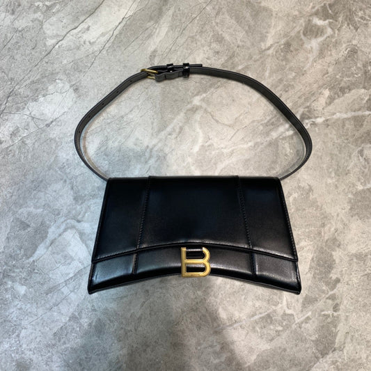 BLN-Ciaga Hourglass Handbag In Black, For Women,  Bags 9.8in/25cm
