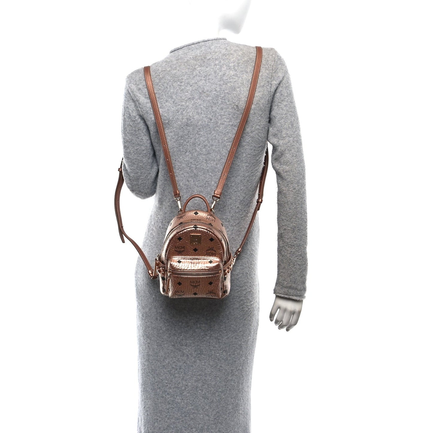 jmb        Visetos Studded X-Mini Bebe Boo Backpack Champagne Gold