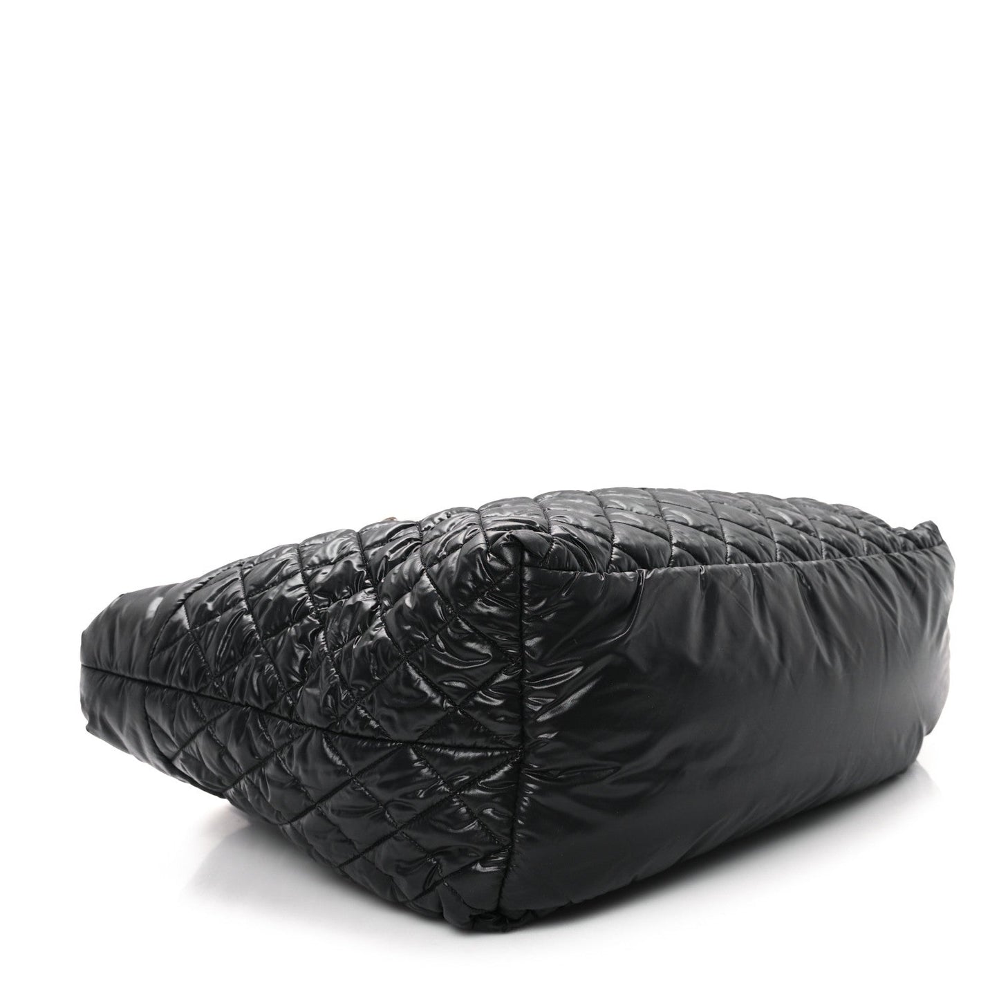 Amelia Nylon Quilted Large Coco Cocoon Tote Black