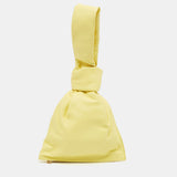 Bottega Veneta Yellow Leather Bv Twist Clutch Bag
