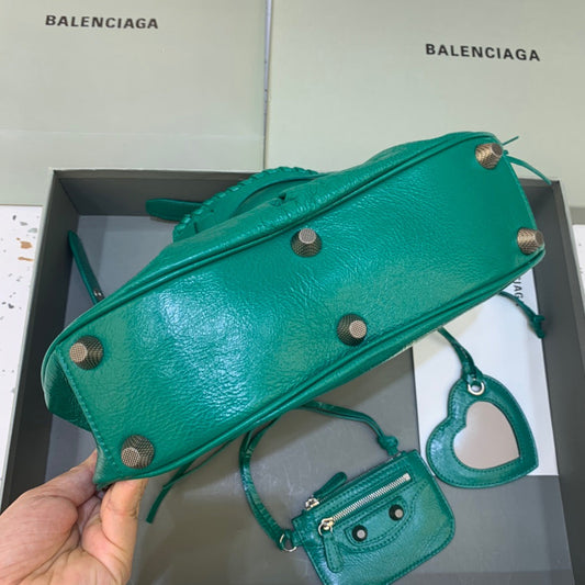 BLN-Ciaga Le Cagole XS Shoulder Bag In Dark Green, For Women,  Bags 13in/33cm