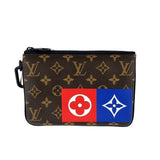 Louis Vuitton Pochette Zippée  Canvas Clutch Bag