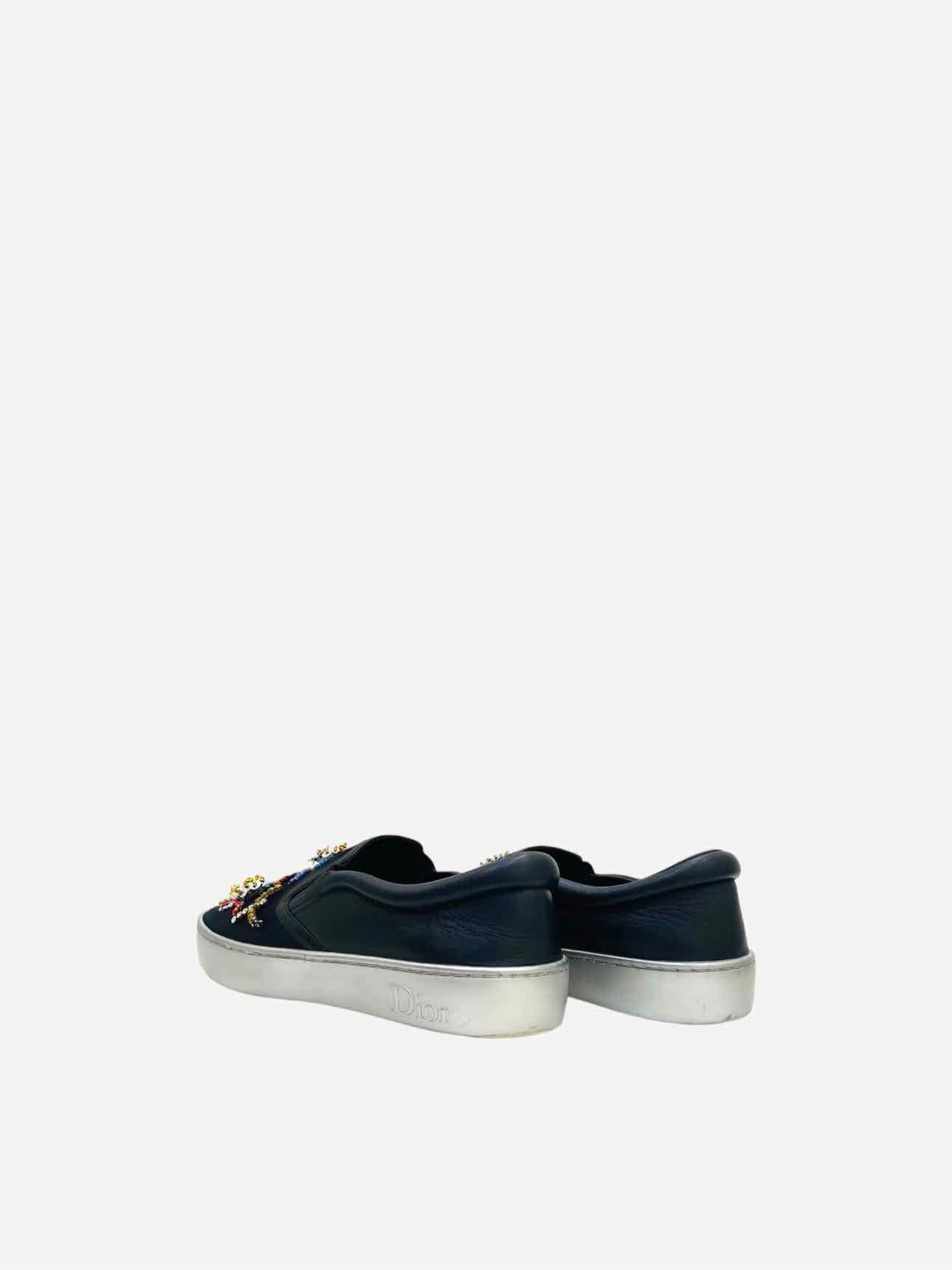 CHRISTIAN DIOR Slip On Navy Blue Size EU 38 Sneakers