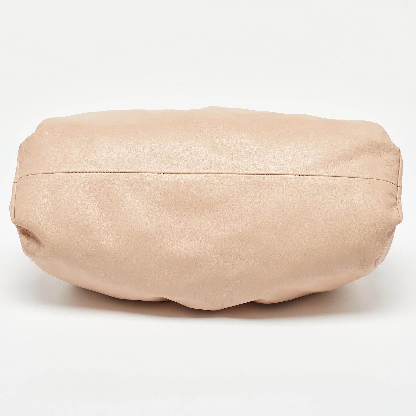 Bottega Veneta Beige Leather Classic Pouch Clutch