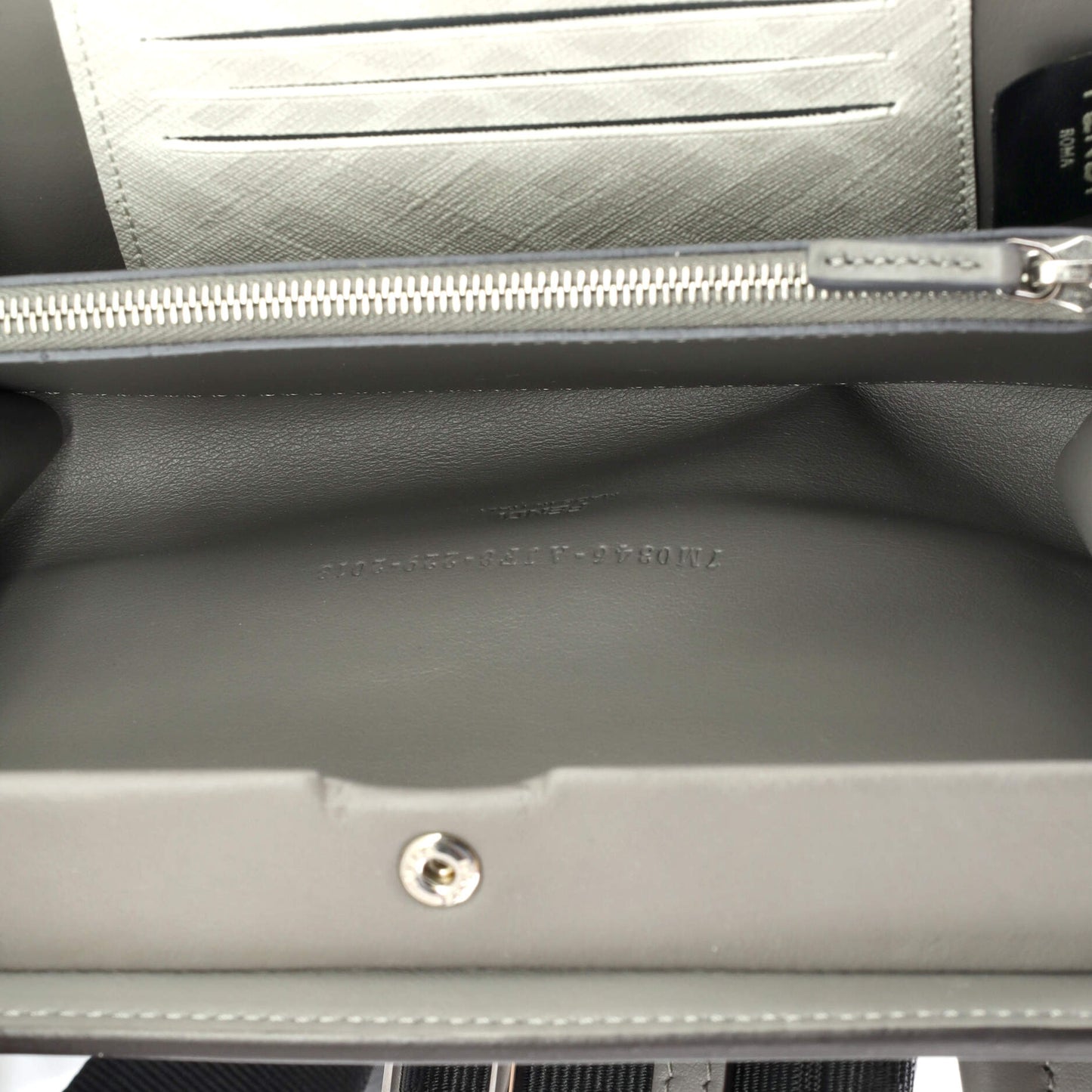 Clutch with Strap Zucca Coated Canvas and Leather