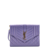 Classic Monogram Envelope Wristlet Clutch Mixed Matelasse Leather