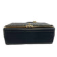 CHANEL - 2Way Bag V Stitch CC Coco Mark Black Leather Top Handle Crossbody