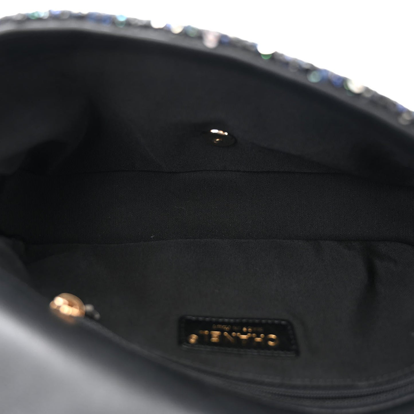 Amelia Tweed Medium Pearl Handle Flap Black Ecru