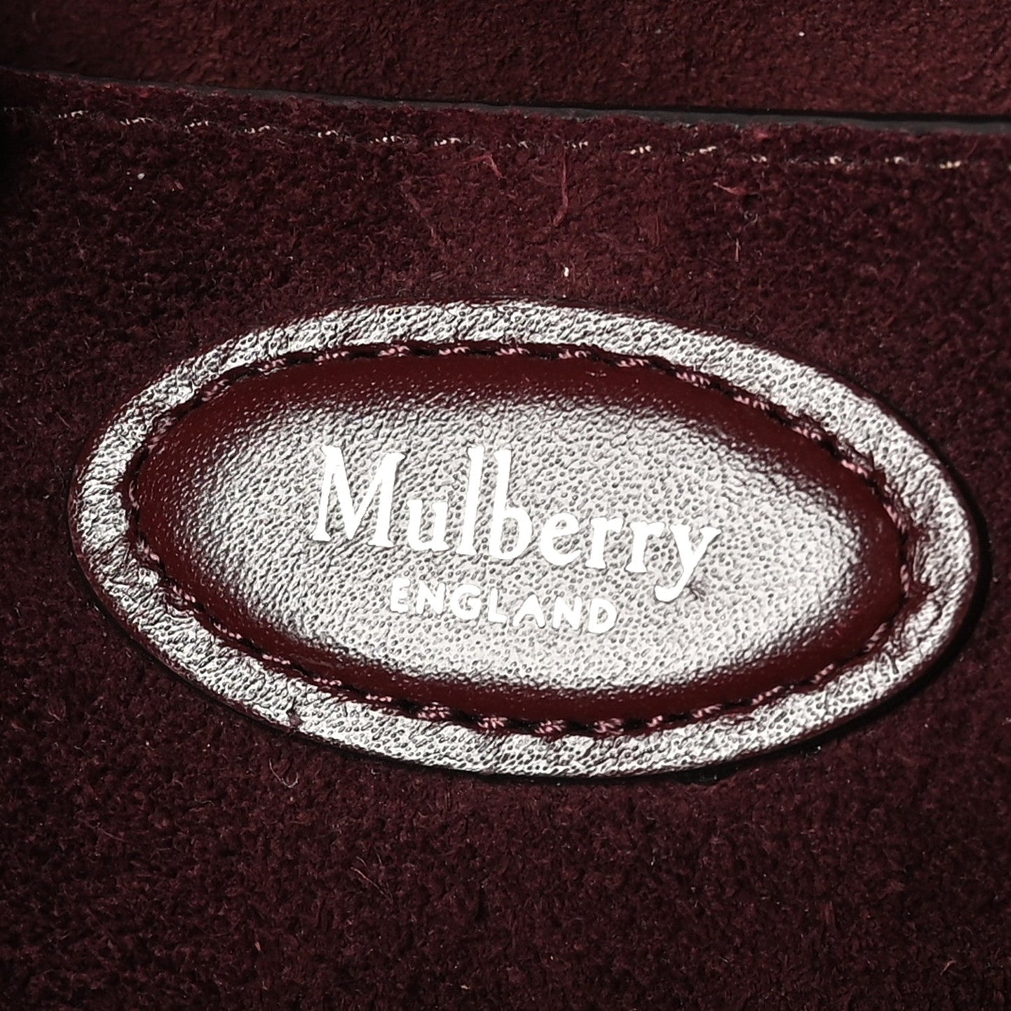 Mulberry Shiny Smooth Calfskin East West Bayswater Black Cherry