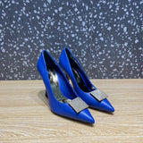VAL -  Garavani One Stud Pump With Maxi Stud Crystals Blue For Women WS0FH8XIC