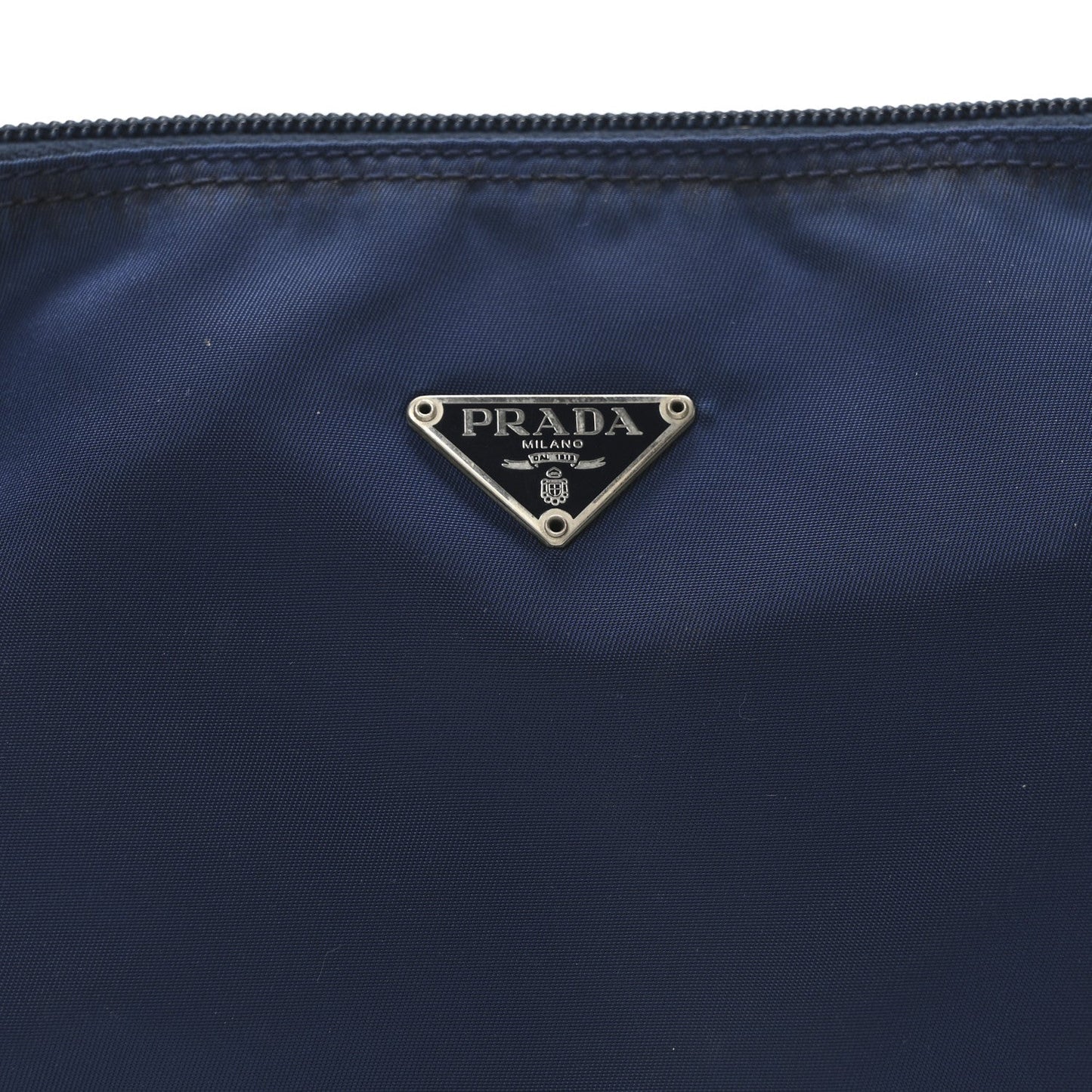 Prada Nylon Vela Cosmetic Pouch Baltico
