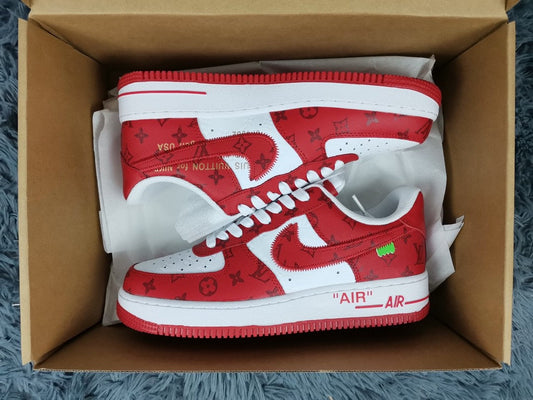  Nike Air Force 1 Low x LU VI Virgil Abloh ‘White Red’ For Men LD 0242