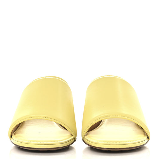 Bottega Veneta Vienna Calfskin The Band Mule Sandals 38.5 Lemonade