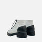 CHANEL Combat White w/ Black Size EU 39.5 Ankle Boots