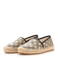 Amelia GG Supreme Monogram Bees Espadrille Flats 38.5 Beige Ebony Oro Black