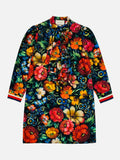 GUCCI Black Multicolor Size Large Knee Length Dress