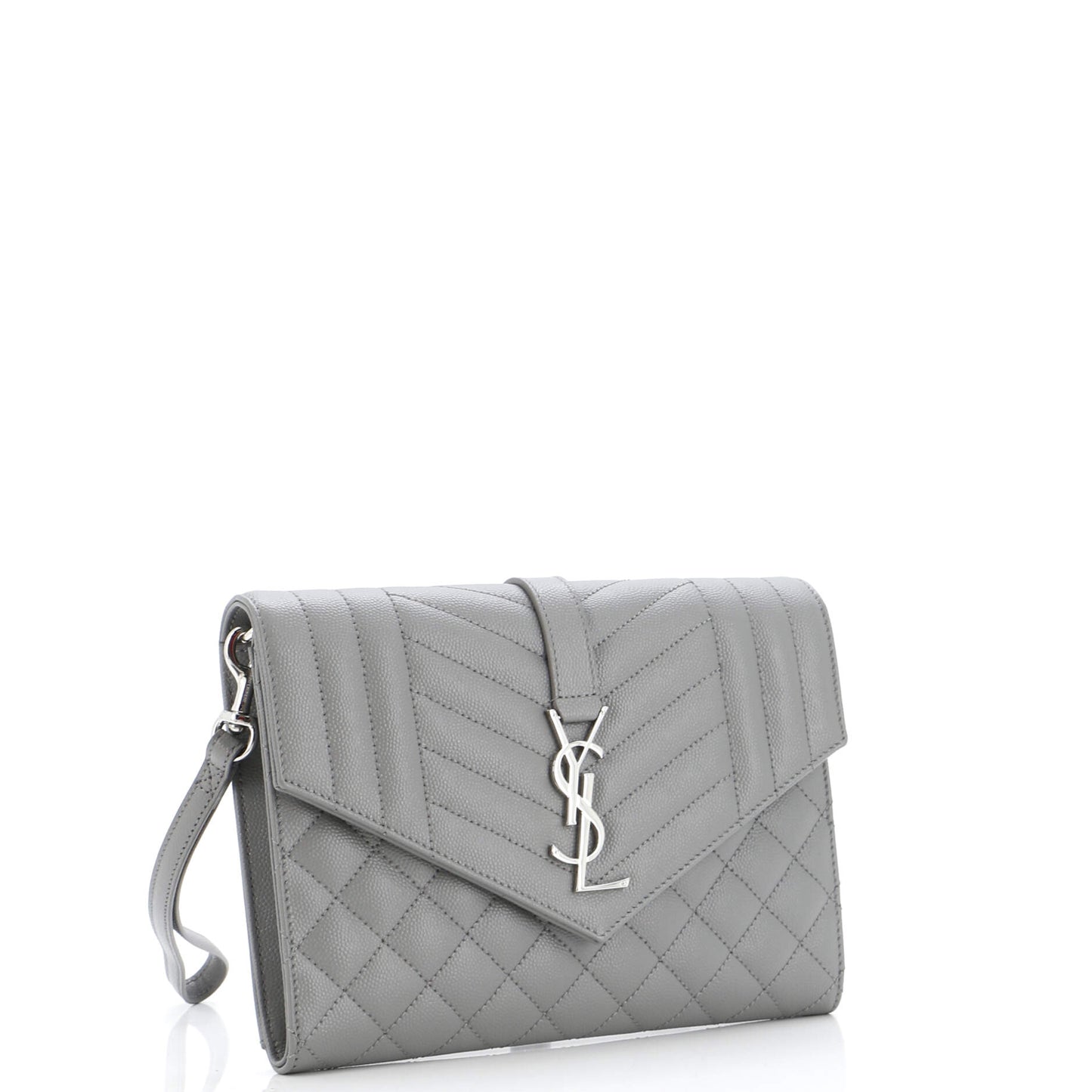 Classic Monogram Envelope Wristlet Clutch Mixed Matelasse Leather