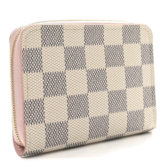 Louis Vuitton Damier Azur Zippy Coin Purse Rose Ballerine