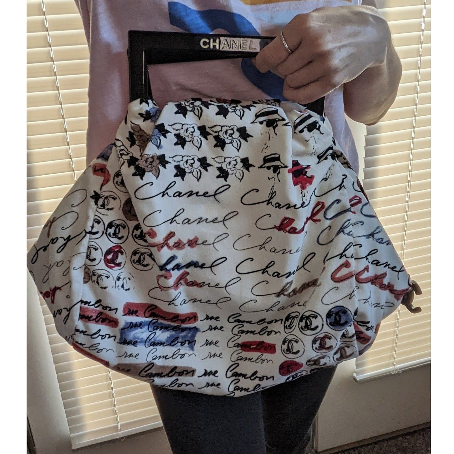 Chanel bag   Velour Camellia Handle Bag