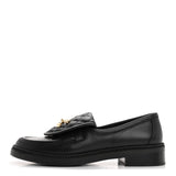 Amelia Lambskin Quilted CC TurnLock Loafers 36 Black