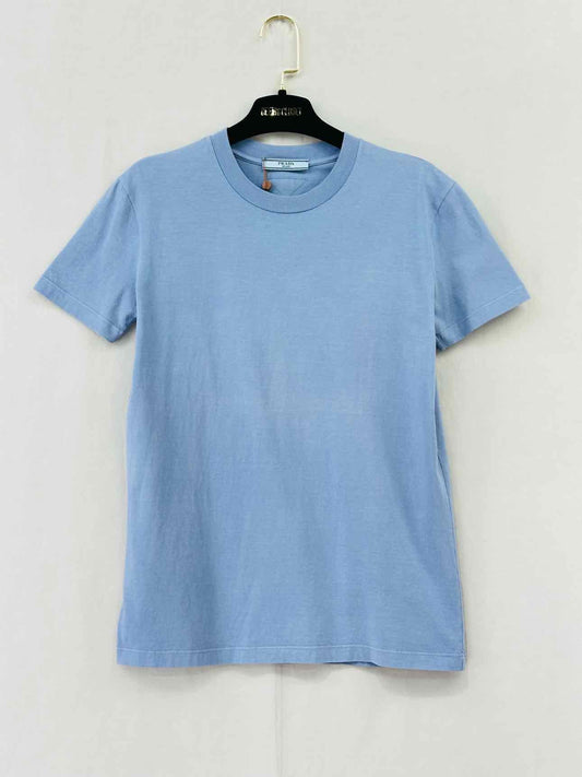 PRADA Crew Neck Blue T-shirt