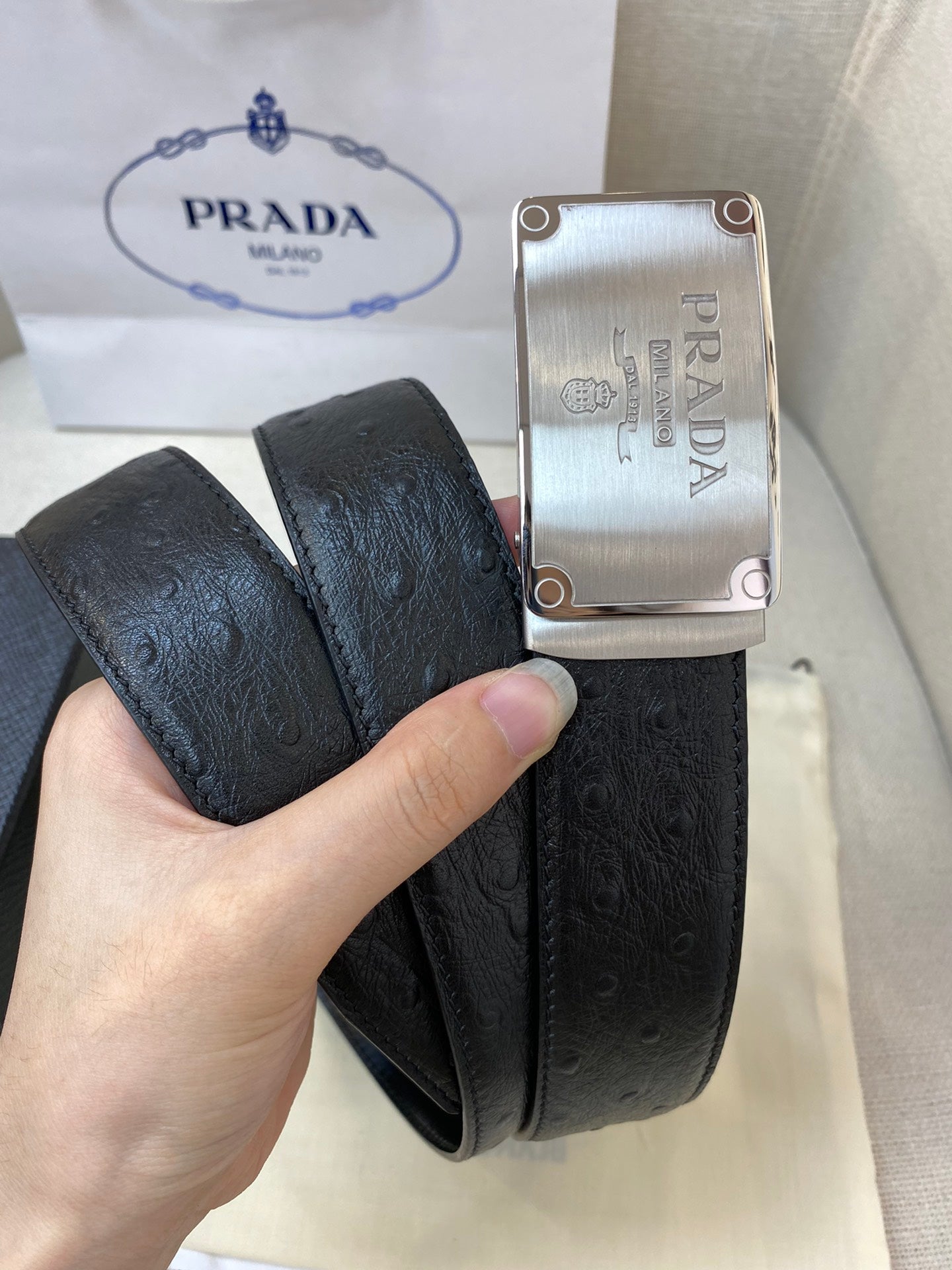 CINTO PRADA 3,5 CM