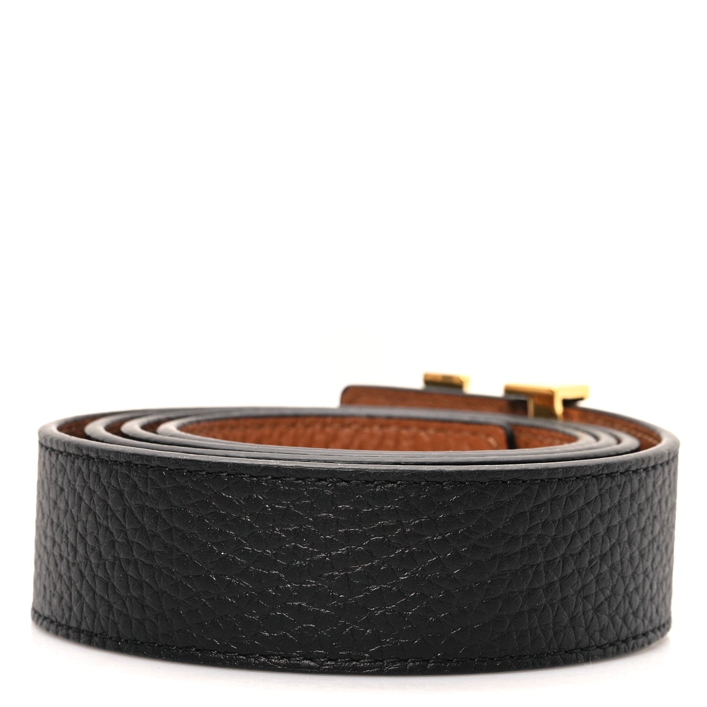 Louis Vuitton Taurillon Calfskin 30mm LV Initiales Reversible Belt Black