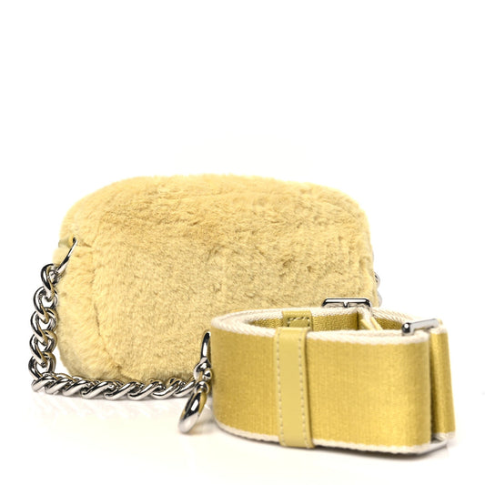 Marc Jacobs Faux Fur Plush Snapshot Camera Bag Chick Yellow