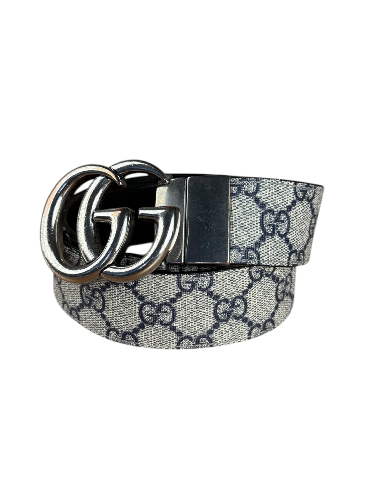 Gucci GG Marmont Navy Web Belt