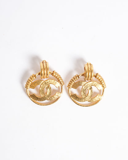 Chanel   CC Logo Clip On Earrings