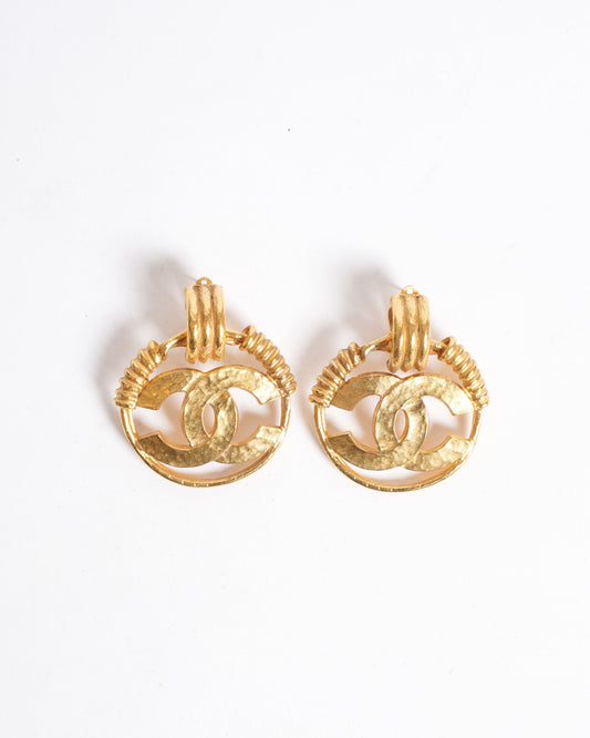 Chanel   CC Logo Clip On Earrings
