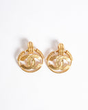 Chanel   CC Logo Clip On Earrings