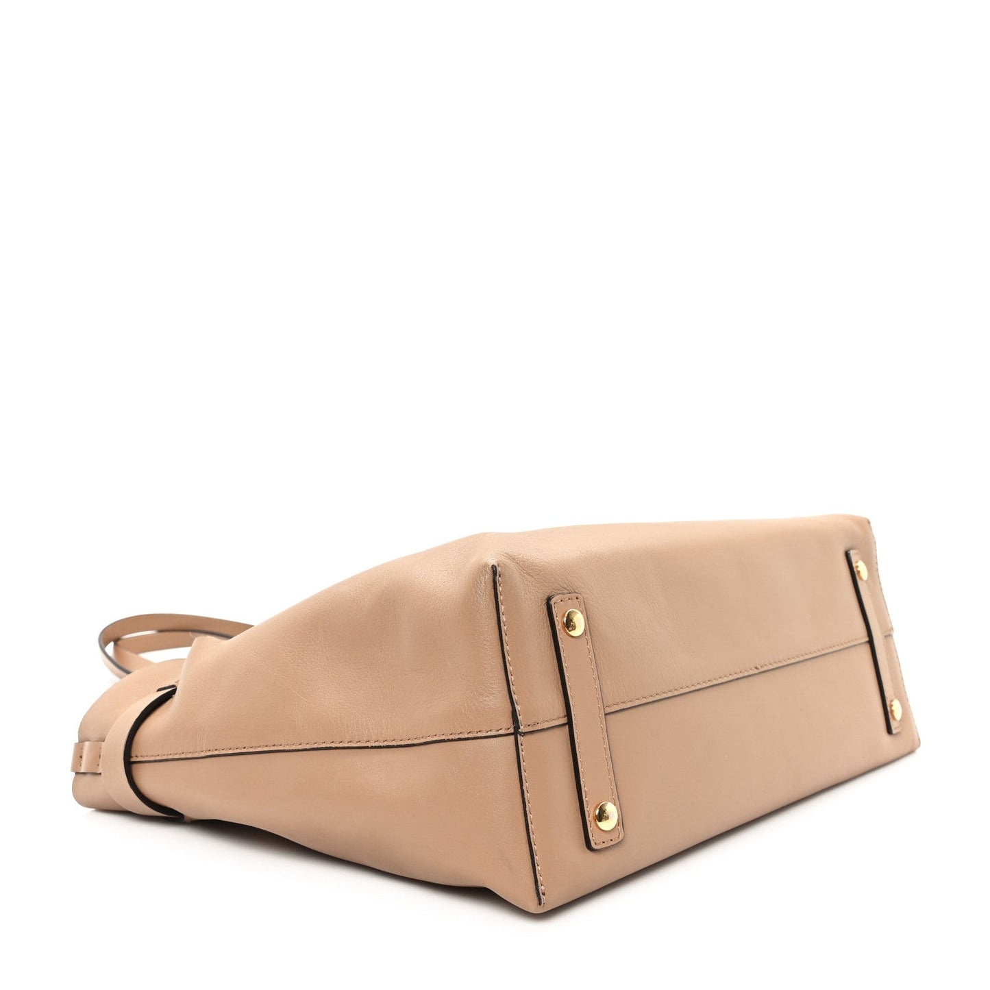Amelia Soft Smooth Calfskin Medium Tote Limestone