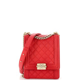 CHANEL North South Boy Flap Bag Quilted Caviar Small