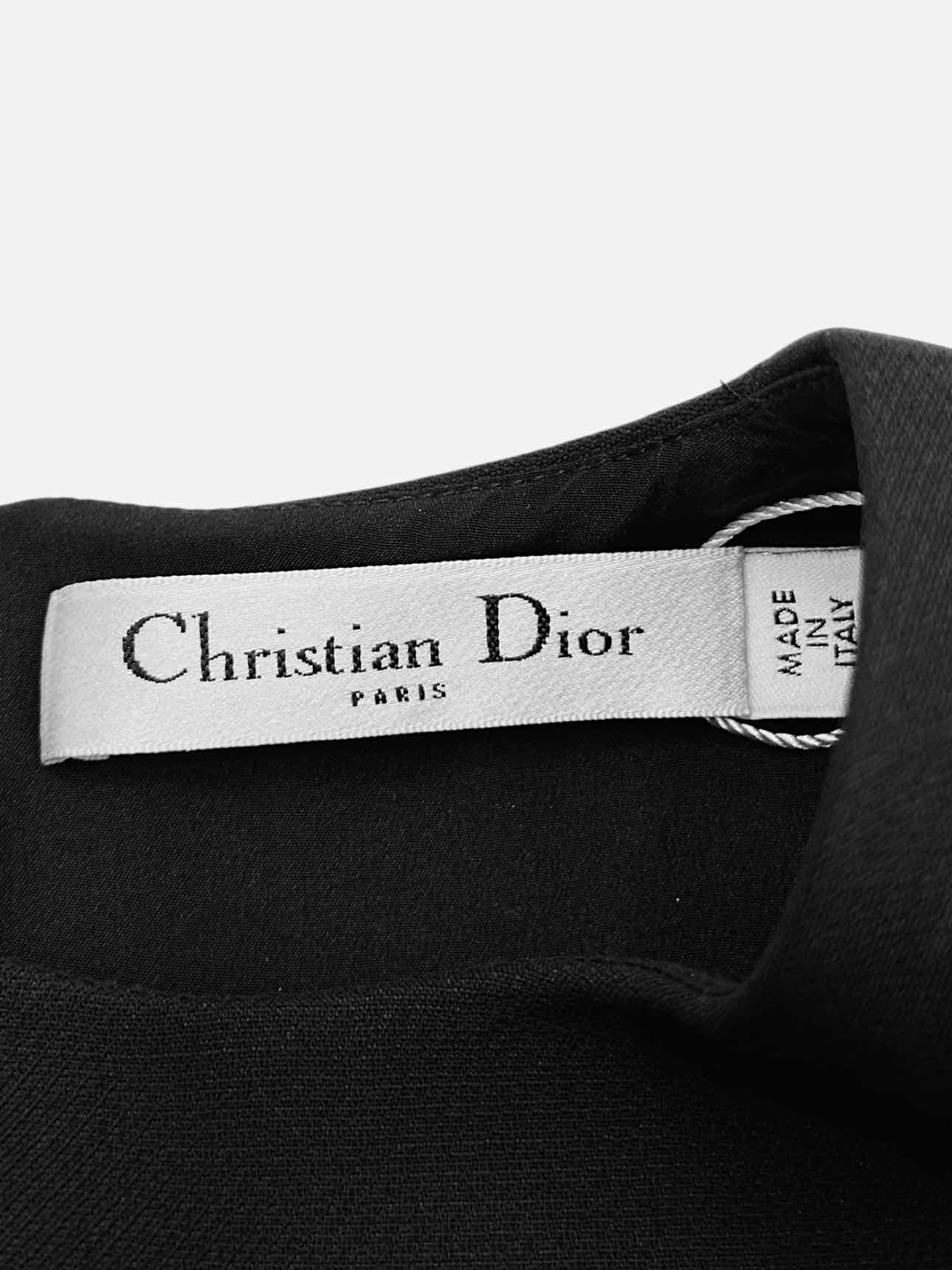 CHRISTIAN DIOR Black Size US 4 Knee Length Dress