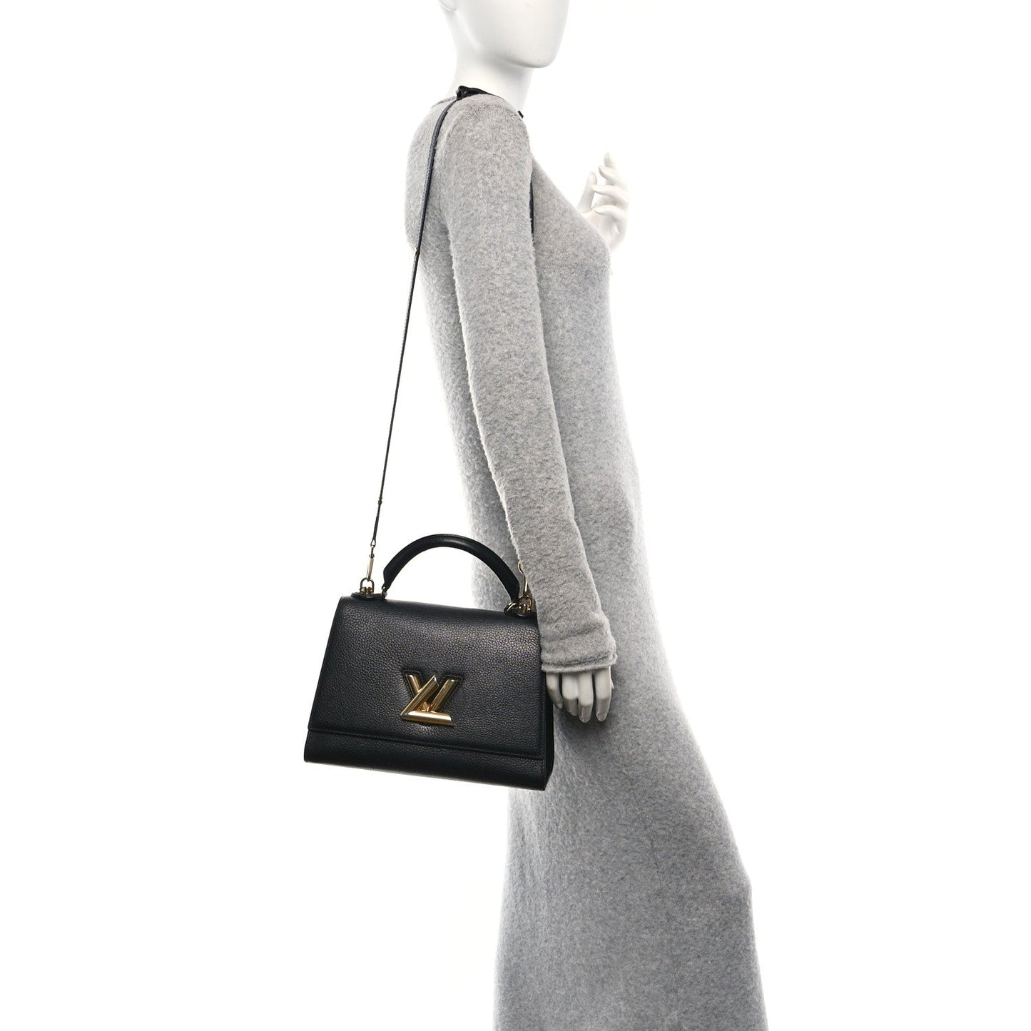 Louis Vuitton Taurillon Twist One Handle MM Black
