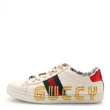 Amelia X SEGA Calfskin Ayers Web Guccy Womens Ace Sneakers 37 White