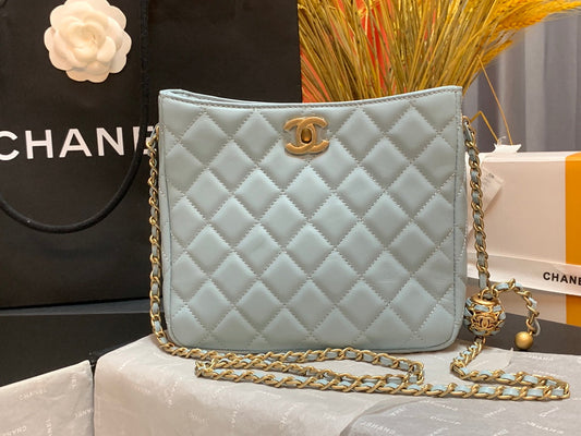 CHL - Hobo Handbag Light Blue Bag For Women 16cm/6in