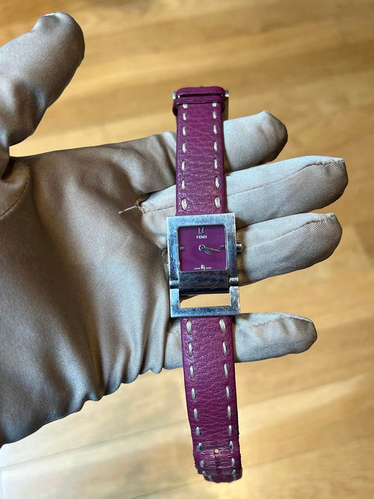 Fendi Magenta Leather 26mm Watch