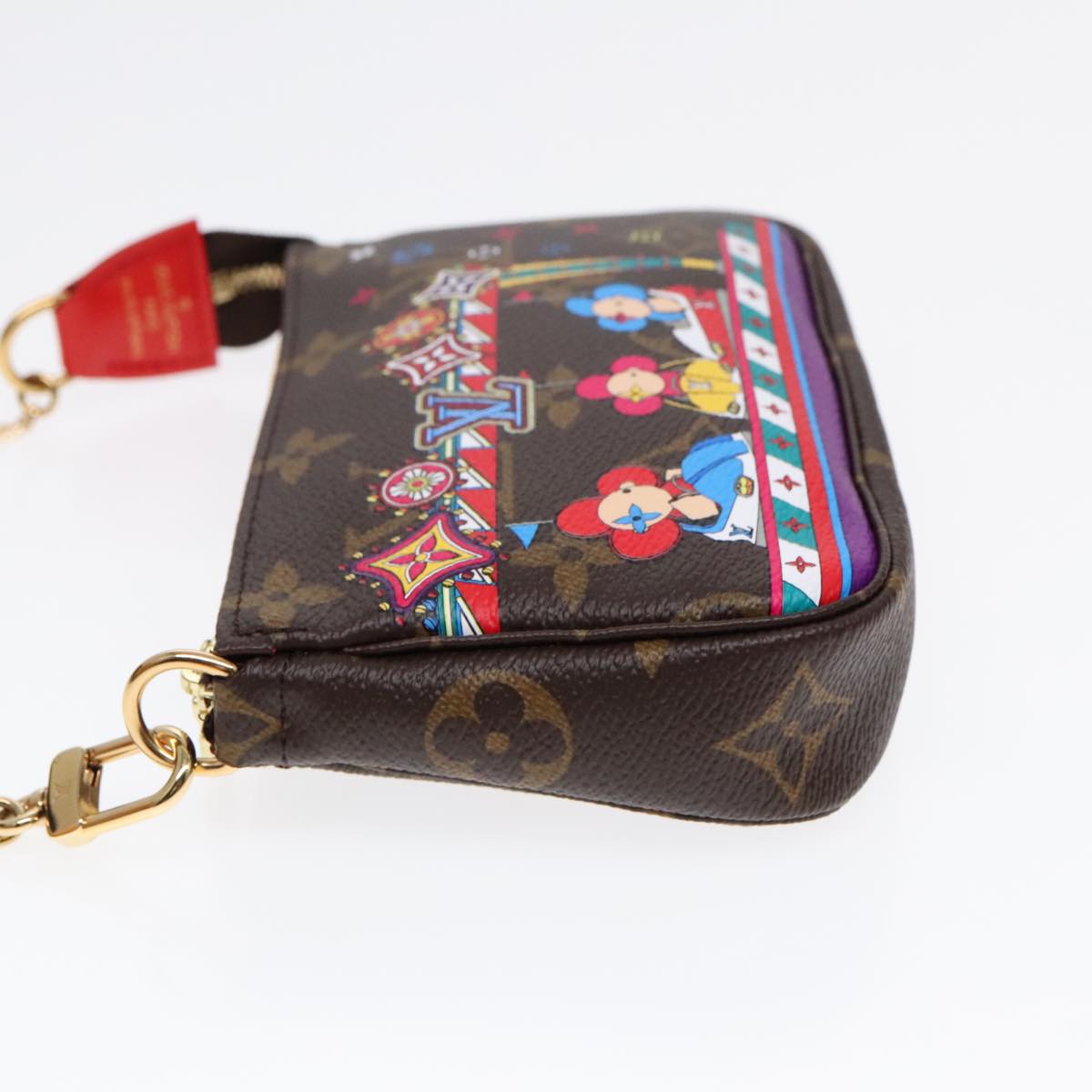 Louis Vuitton Mini Pochette Accessoires  Canvas Clutch Bag