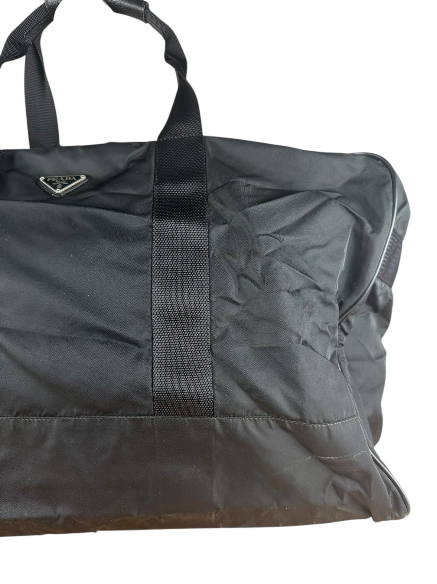 Prada Black Nylon   Duffle Bag