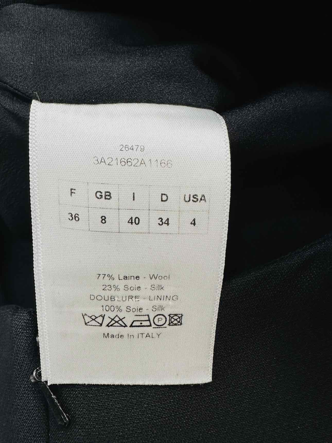 CHRISTIAN DIOR Black Size US 4 Knee Length Dress