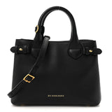 Amelia Derby Calfskin Ho    Check Small Banner Tote Black