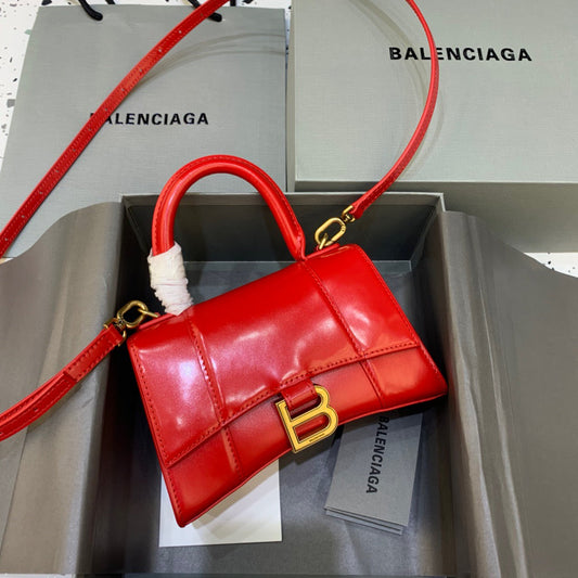 BLN-Ciaga Hourglass XS Handbag In Red, For Women,  Bags 7.4in/19cm