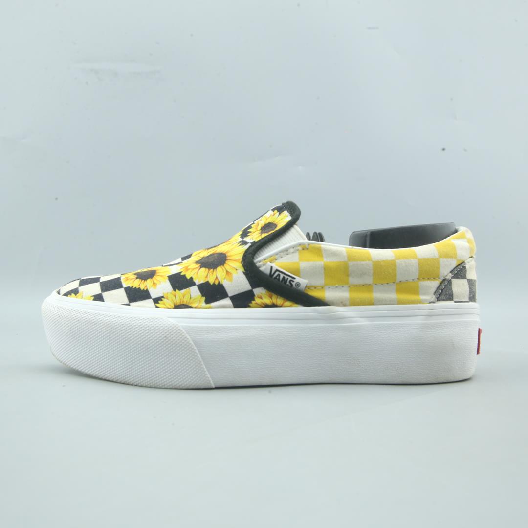 VANS CLASSIC CHECKERBOARD FLORAL PLATFORM