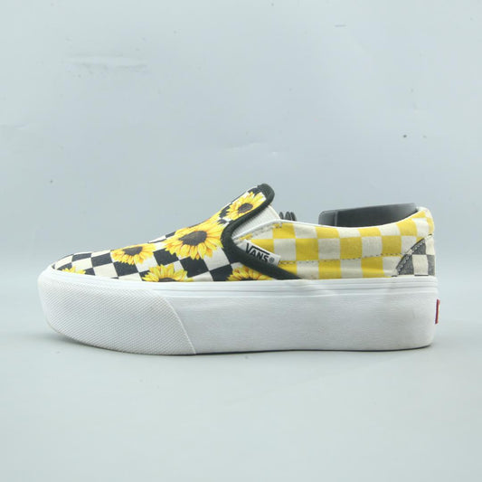 VANS CLASSIC CHECKERBOARD FLORAL PLATFORM